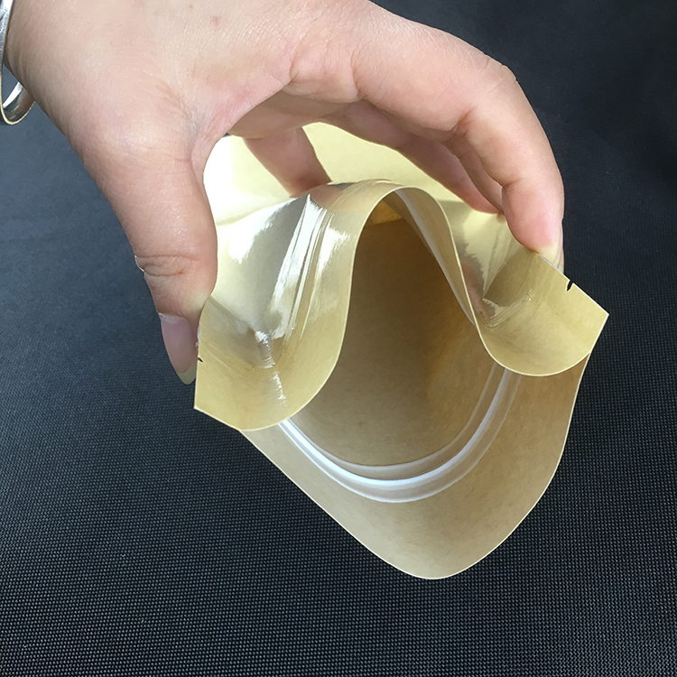 牛皮纸+全生物降解膜复合袋 贴骨自封袋 干果花茶包装专用